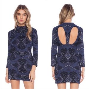 FREE PEOPLE cute & cozy bodycon cut out back dress